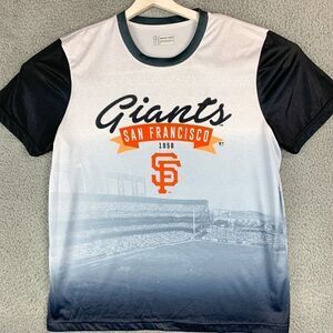 San Francisco SF Giants Shirt Mens Large Black 2 Side‎ Field Genuine Merchandise